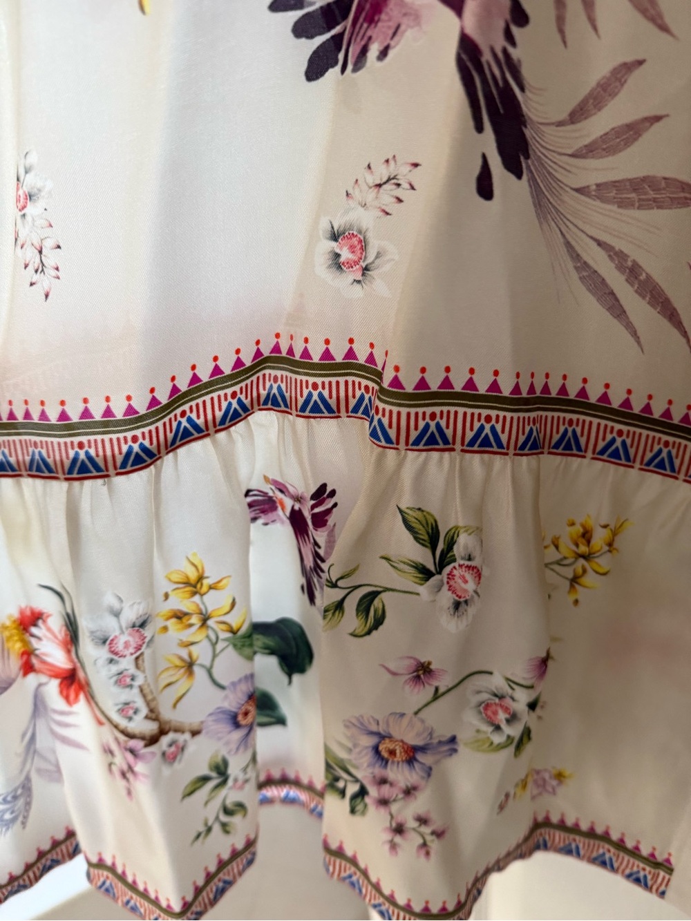 Johnny Was Cream Floral Embroidered Mini Dress - Picture 4 of 5